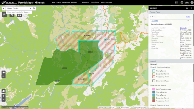 Upper Tākaka Exploration Permits
