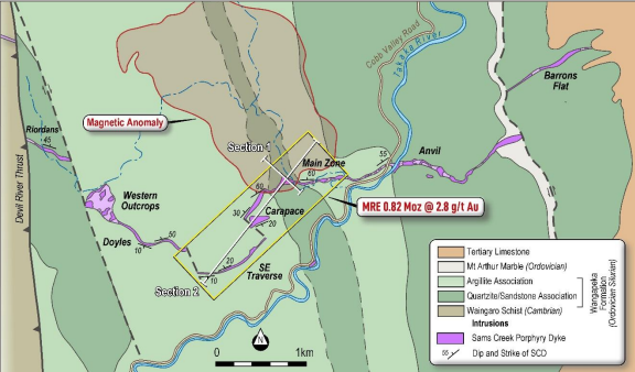 Geology of the Sams Creek deposit